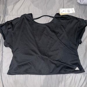 Black adidas workout top